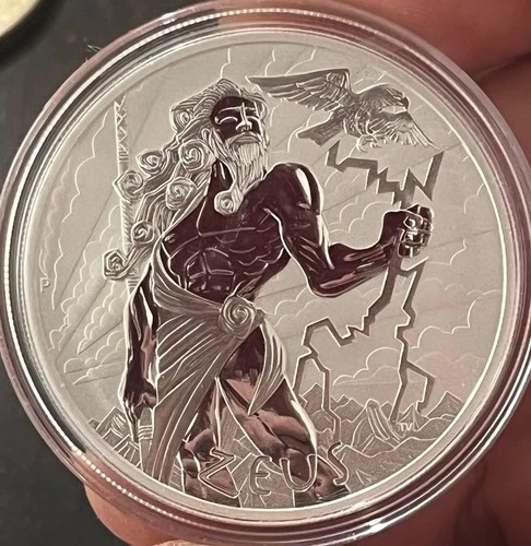 2020 Tuvalu Gods of Olympus Zeus 1 oz Silver Coin BU