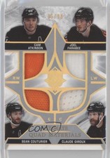 2021-22 Ultimate Collection Quad Materials 5/99 Cam Atkinson Joel Farabee 0c3