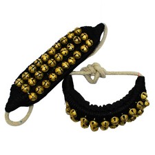 Three Line Brass Ghungroo Ethnic Anklet Kathak Dancing Bell Bracelet For Women