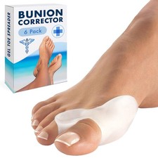 All Things Accessory 3 Pairs Gel Bunion Corrector Toe One Size, klar