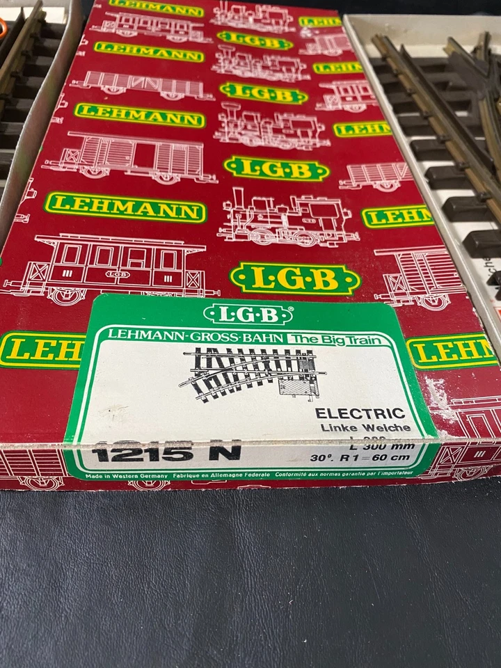 LGB 1215 N and 1200 N track lot of 2 w/ original boxes G gauge - Image 3 of 4