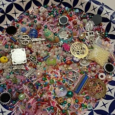 Super Fun Scoop Mix Bead Soup Jewelry Glass Acrylic Findings Etc..lot 16
