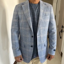 Tommy Hilfiger Mens Modern fit Sport Coat Blazer 38R Light Blue Solid New NWT