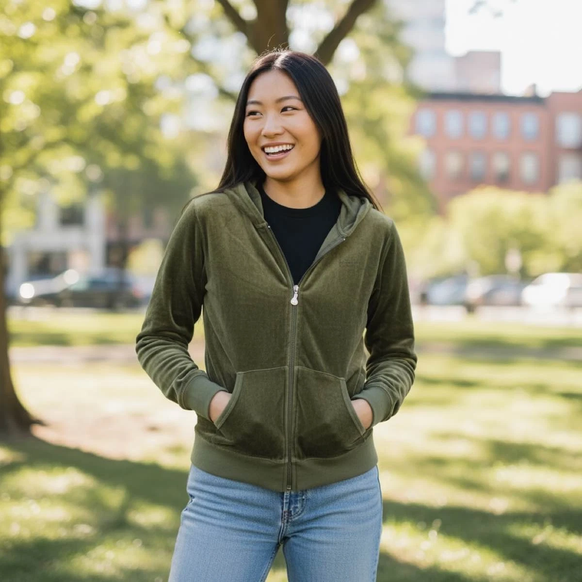 Juicy Couture Velour Green Hoodies & Sweatshirts for Women for