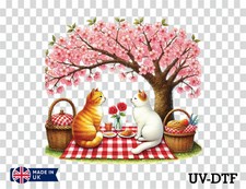 Spring Cat UV DTF Sticker Decal - Glass Laptop Tumbler Cup lx164