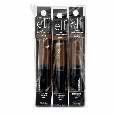 e.l.f. Lip Exfoliator Coffee Moisturizing Lip Scrub Jojoba Oil, 3 PACK