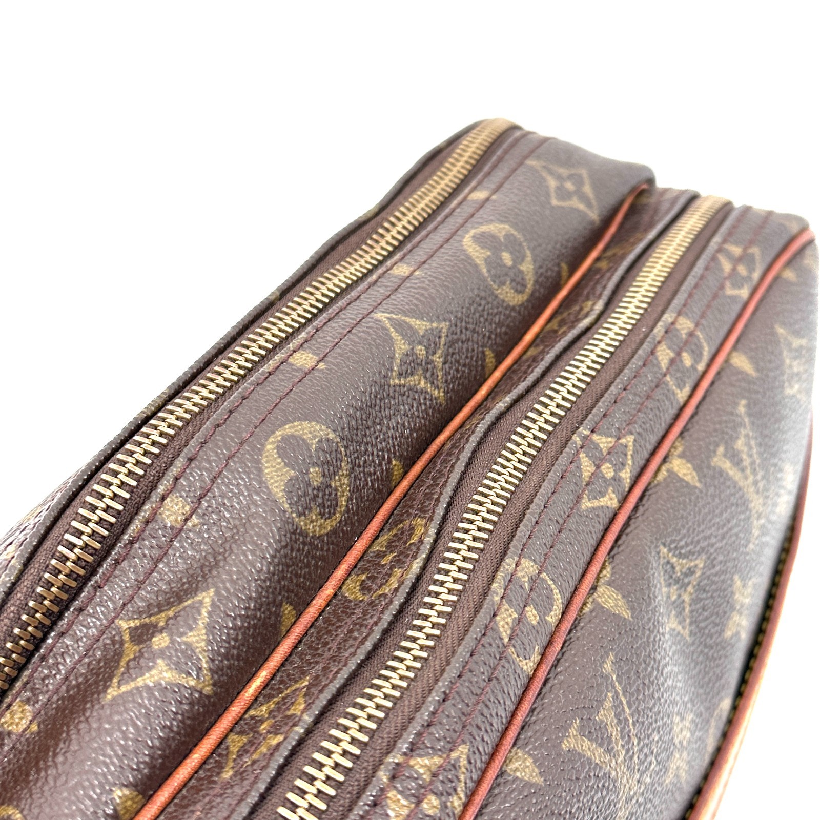 Louis Vuitton Reporter PM Shoulder Bag Monogram Brown Leather Authentic thumbnail 16