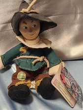Vintage 1998 Warner Bros Wizard of Oz Scarecrow Plush Doll Bean Bag