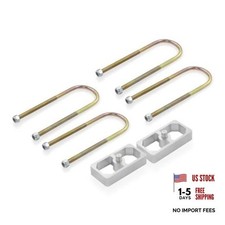 Universal Leaf Spring Lowering Block Kit with U-Bolts - 1 Inch