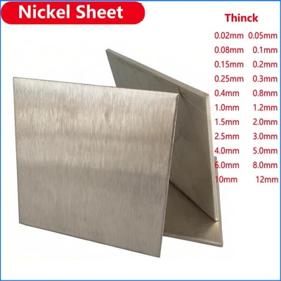 Pure Nickel Ni Sheet Plate Long lasting for Electroplating Anode 0.02mm to 12mm - Image 1 of 4