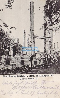 AK Ulanen Kasino 15 Reserve-Lazarett Saarburg Lothringen n. Sonneberg