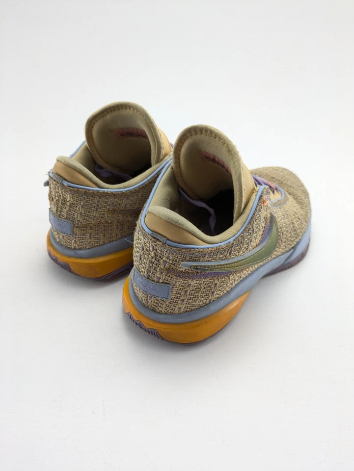 Jóvenes Nike Lebron 20 GS Verano Vibraciones Naranja Púrpura Zapatos DQ8651-200 Talla 7Y Foto 4 de 4