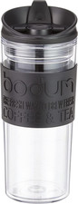 BODUM 11101-01S TRAVEL MUG Thermobecher Reisebecher, Kunststoff, Klappdeckel, 0,