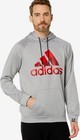 ADIDAS Men's Gray Logo Hoodie Sz L TRAINING AEROREADY Graphic Print - BRAND NEW