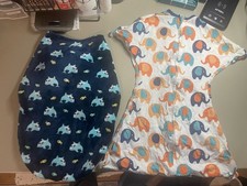 Sleeping Baby Zipadee Sleep Sack Size S used and size small fuzzy swaddle new