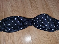 Gorgeous Black spotted bikini Top size 18