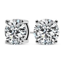 moissanite earrings 2 carat total weight