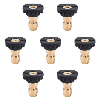 #ad Pressure Washer Tips 7 Pack Power Washer Soap Nozzles 65 Degree Black 1 4 ... $15.76