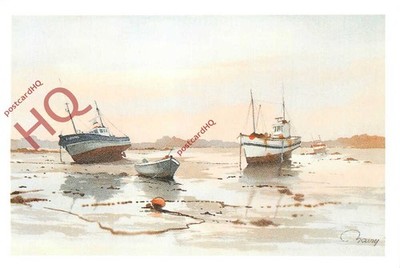 Postkarte-:Bretagne, Maree Basse a Pors-Evens, Baie De Paimpol, Jacques Noury
