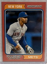 2023 Topps Heritage Red Border Fransicso Lindor #401 New Yrk Mets Baseball