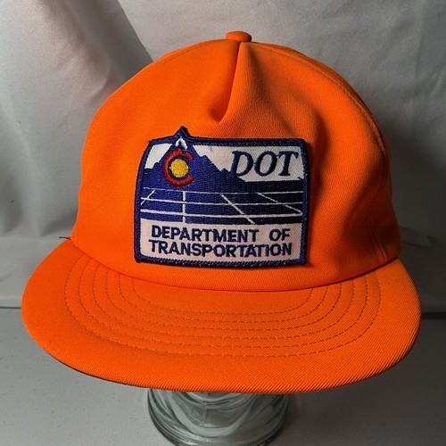 Vintage Widdico Colorado DOT Department of Transportation Orange Snapback Hat