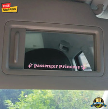 2 Pcs Pink Passenger Princess Car Mirror Stickers Cute Star Vinyl Decals