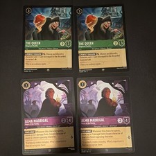Disney Lorcana TCG 4-Card Lot; The Queen; Alma Madrigal-Cold Foil GRANNY PACK