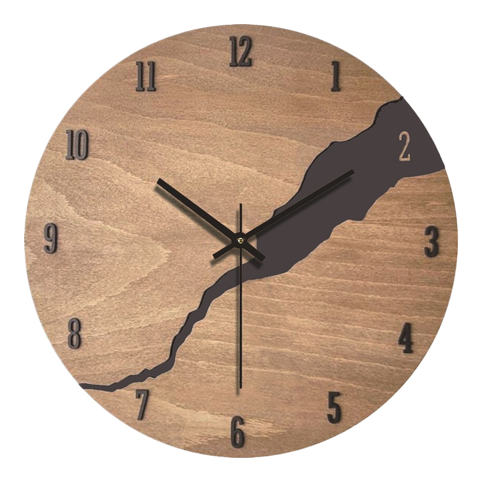 11.81 Inch Wall Clock Retro Decorative Wall Clock Battery Operated Round Clock