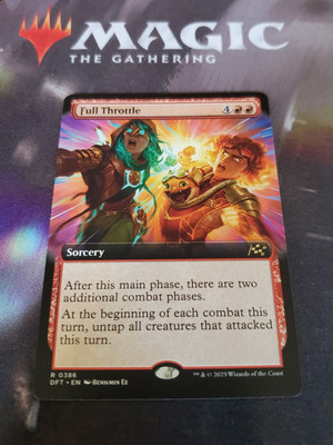 Mtg. Full Throttle. Extended Art. Aetherdrift. Pack Fresh 