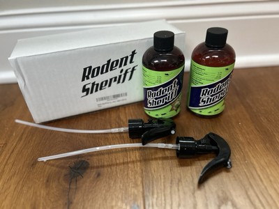 RODENT SHERIFF 2 Peppermint Oil Repellent Pest Control Spray Repels Mice Racoons