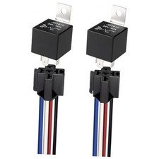 Gebildet 2pcs 12V 40A 4 Pin SPST Car Relay Harness JD1912, 12AWG Harness
