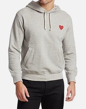 Comme des Garçons PLAY Mens Gray Play Hooded...
