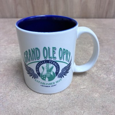 Grand Ole Opry 91st Birthday Bash Mug 2016 Nashville TN Coffee Cup Blue Inside
