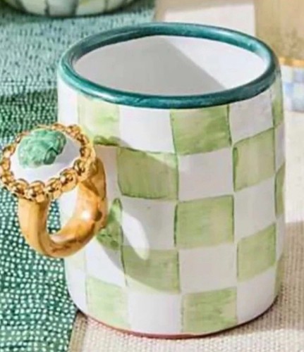 Mackenzie Childs March Limited Edition Mug Lucky Ring Handle New 2025 - Picture 2 of 2