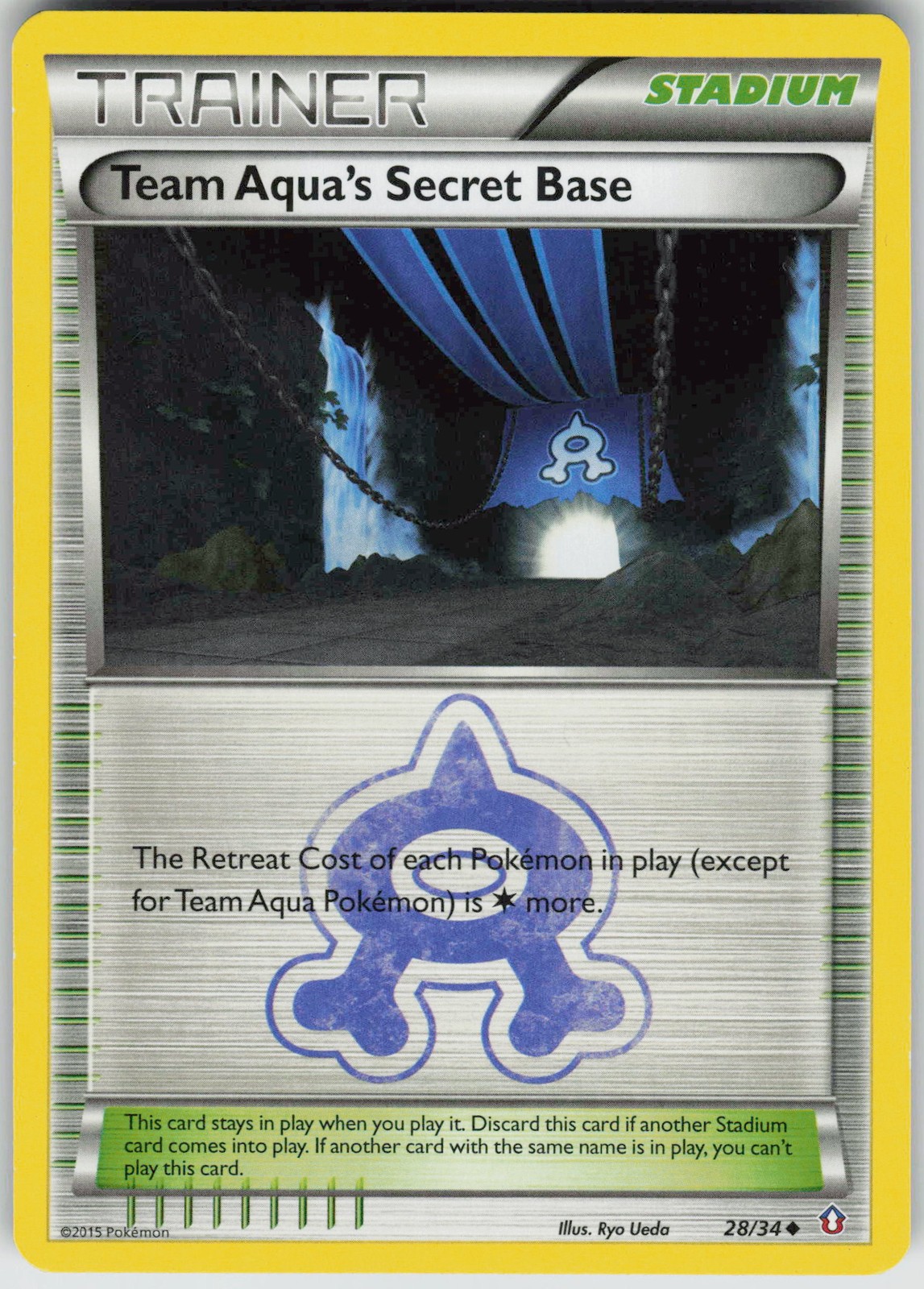 Pokemon Team Aqua's Secret Base 28/34 Double Crisis Uncommon NM