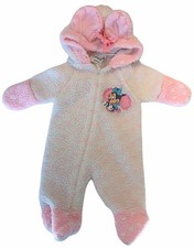 Vintage 1984 Disney Babies Dr Denton Minnie Mouse Fleece Bunting 0-3M