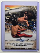 AJ Styles | Shinsuke Nakamura 2019 Topps WWE Summerslam #79 Trading Card
