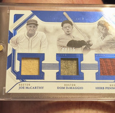 panini flawless 2023 triple legendary materials red sox mccarthy dimaggio penno…