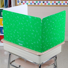 Really Good Stuff Large Privacy Shields Set Of 12 Green Glossy Finish -
