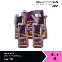 Mannol Energy Combi LL 5W-30 VW BMW LL MB 229.51 MotoröL 4+4 Liter = 8 Liter