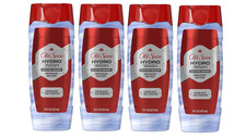 4 Pack Old Spice Moisturizing Body Wash for Men, Hydro Wash, 2-in-1 Long Lasting