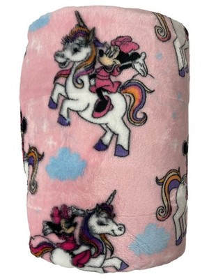 The Big One Oversized Plush Minnie Mouse Unicorn Microplush Throw Blanket, 5'x6'