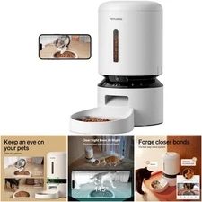 Automatic Cat Feeder Camera 1080P HD Night Vision WiFi 2-Way Audio Motion Alerts