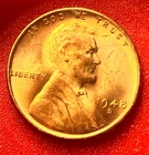 1948-S Lincoln Wheat Cent Penny GEM RED BU From an Original Bank Roll