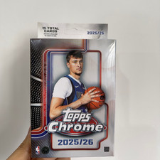 2025-26 TOPPS CHROME HANGER BOX (15 Cards) NBA Basketball Brand  NEW Sealed