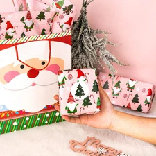 60 Sheets Christmas Tissue Paper Bulk & 30 Pcs Gift Sticker - Goblin Figure i...