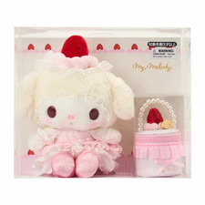 My Melody set custodia peluche e accessori torta frustata fragola Sanrio nuovo Giappone