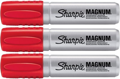 Magnum Permanent Marker | Oversized Chisel Tip, Great for Poster Boards, Red,...