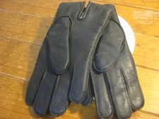 DENTS Black Leather Women's Gloves Size 8.5 New / Retro Lambskin Hong Kong