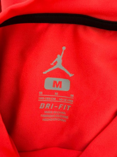 Nike Air Jordan Girl's Dri-Fit Long Sleeve Neon Pink Crew Neck Active Tee Size M - Picture 8 of 8
